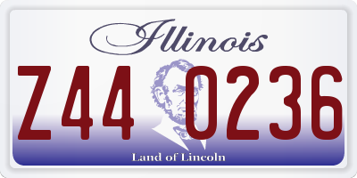 IL license plate Z440236