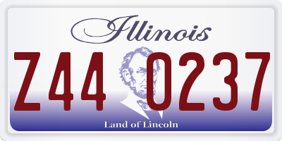 IL license plate Z440237
