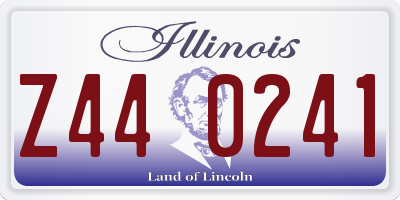 IL license plate Z440241