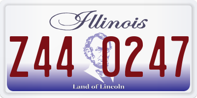 IL license plate Z440247