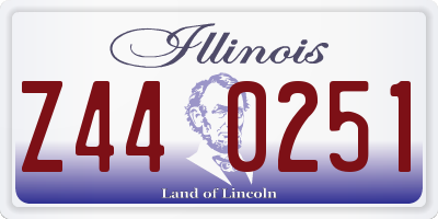 IL license plate Z440251