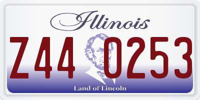 IL license plate Z440253