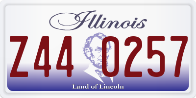IL license plate Z440257