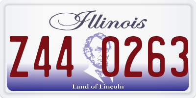 IL license plate Z440263