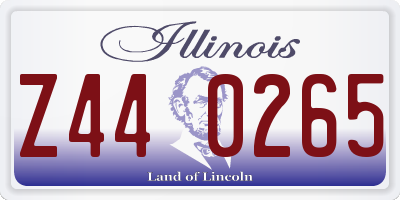 IL license plate Z440265