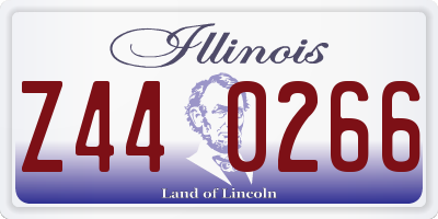 IL license plate Z440266