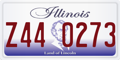 IL license plate Z440273