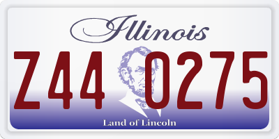 IL license plate Z440275
