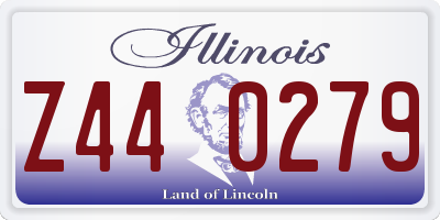 IL license plate Z440279