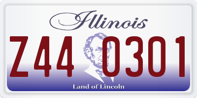 IL license plate Z440301