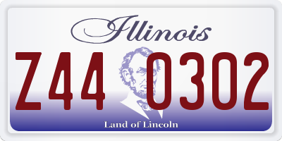 IL license plate Z440302