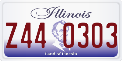 IL license plate Z440303