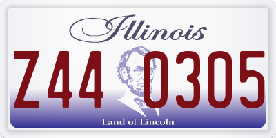 IL license plate Z440305