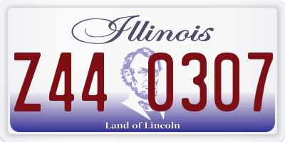 IL license plate Z440307