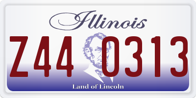 IL license plate Z440313