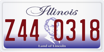 IL license plate Z440318