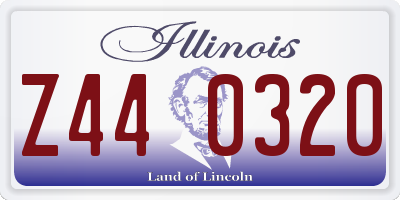 IL license plate Z440320