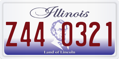 IL license plate Z440321