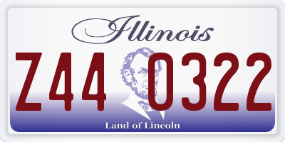IL license plate Z440322
