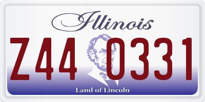 IL license plate Z440331