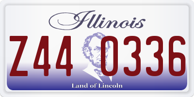 IL license plate Z440336