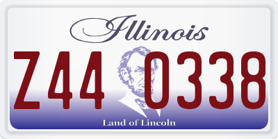 IL license plate Z440338