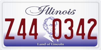 IL license plate Z440342