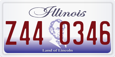 IL license plate Z440346
