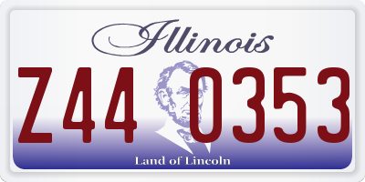 IL license plate Z440353
