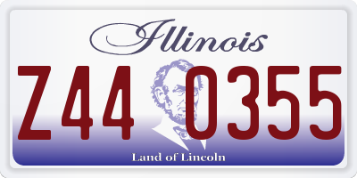 IL license plate Z440355