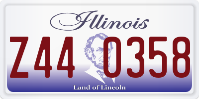 IL license plate Z440358