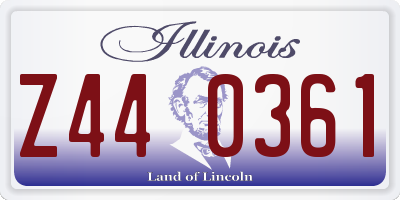 IL license plate Z440361