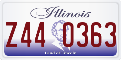IL license plate Z440363