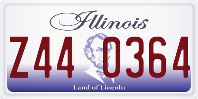 IL license plate Z440364