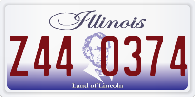 IL license plate Z440374