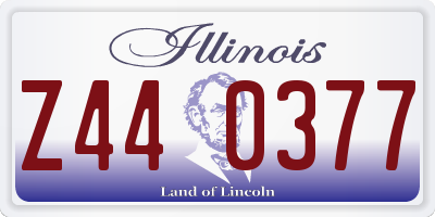IL license plate Z440377