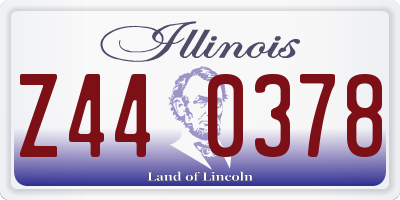 IL license plate Z440378