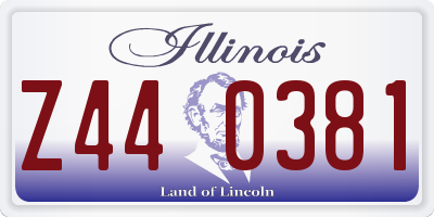 IL license plate Z440381