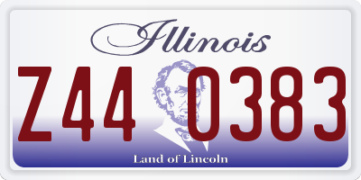 IL license plate Z440383