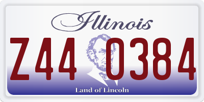 IL license plate Z440384