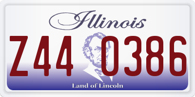 IL license plate Z440386