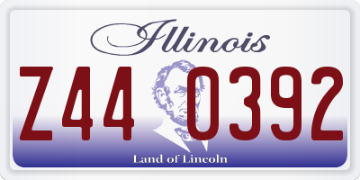 IL license plate Z440392