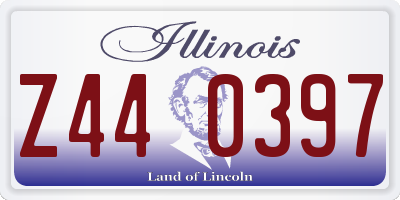 IL license plate Z440397
