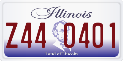 IL license plate Z440401