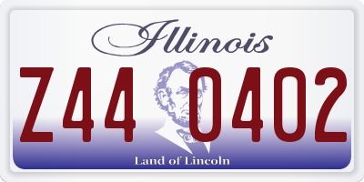 IL license plate Z440402