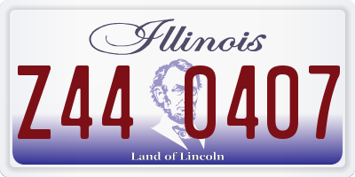 IL license plate Z440407