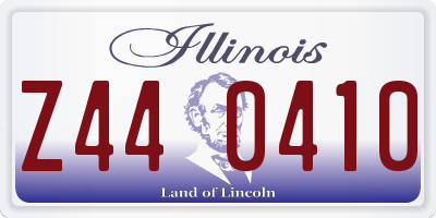 IL license plate Z440410