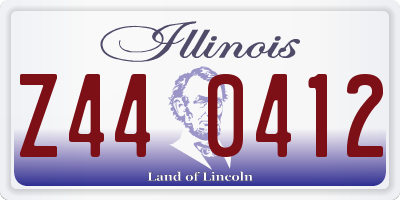 IL license plate Z440412
