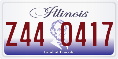 IL license plate Z440417
