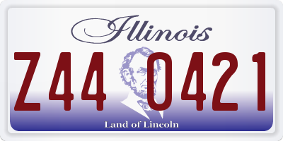 IL license plate Z440421